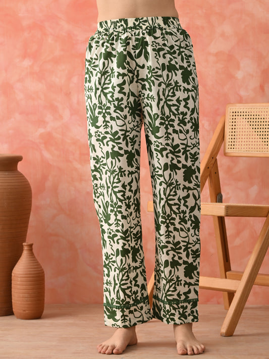 Floral Printed Pure Cotton A-Line Kurta & Palazzo