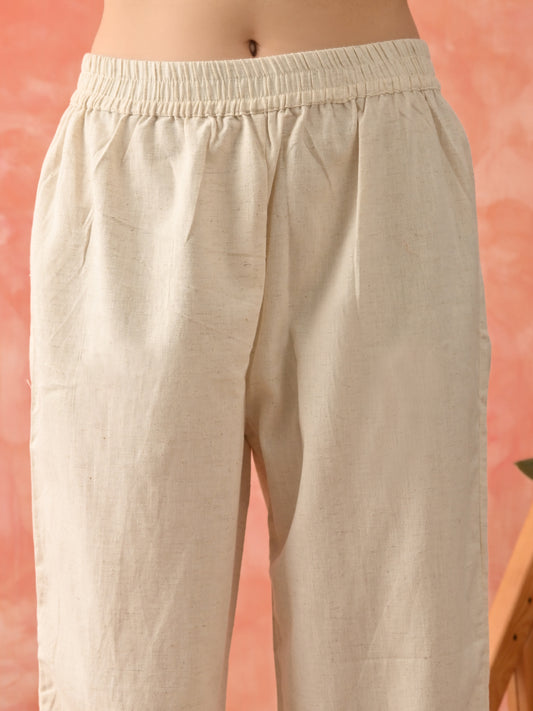 Women Floral Printed Cotton Kurta with Trousers