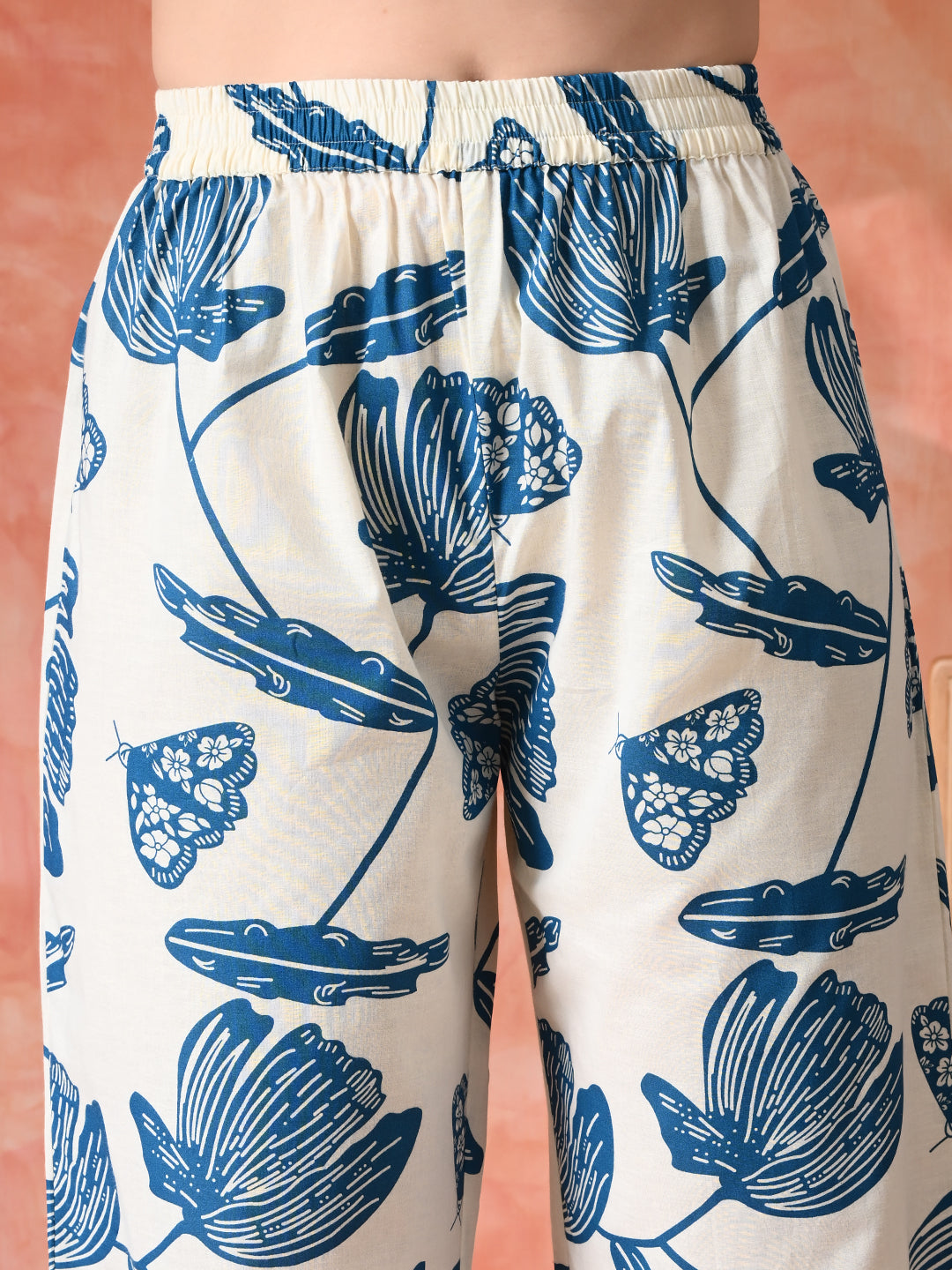 Printed Pure Cotton A-Line Kurta With Palazzos