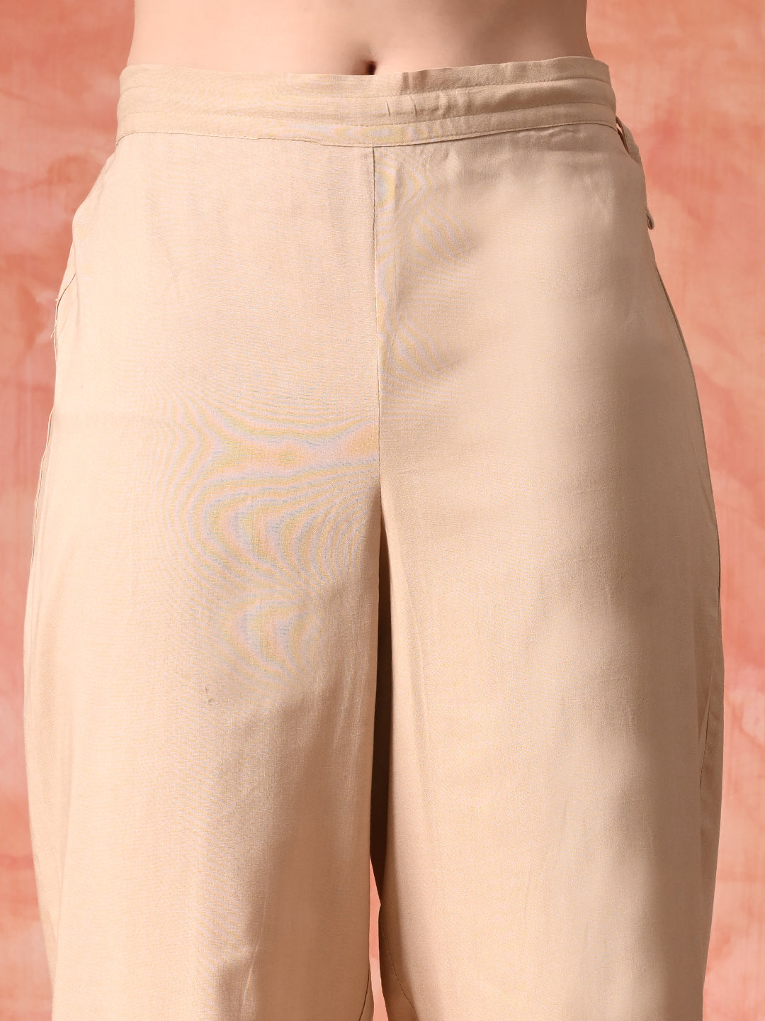 Printed A-Line Kurta With Trousers