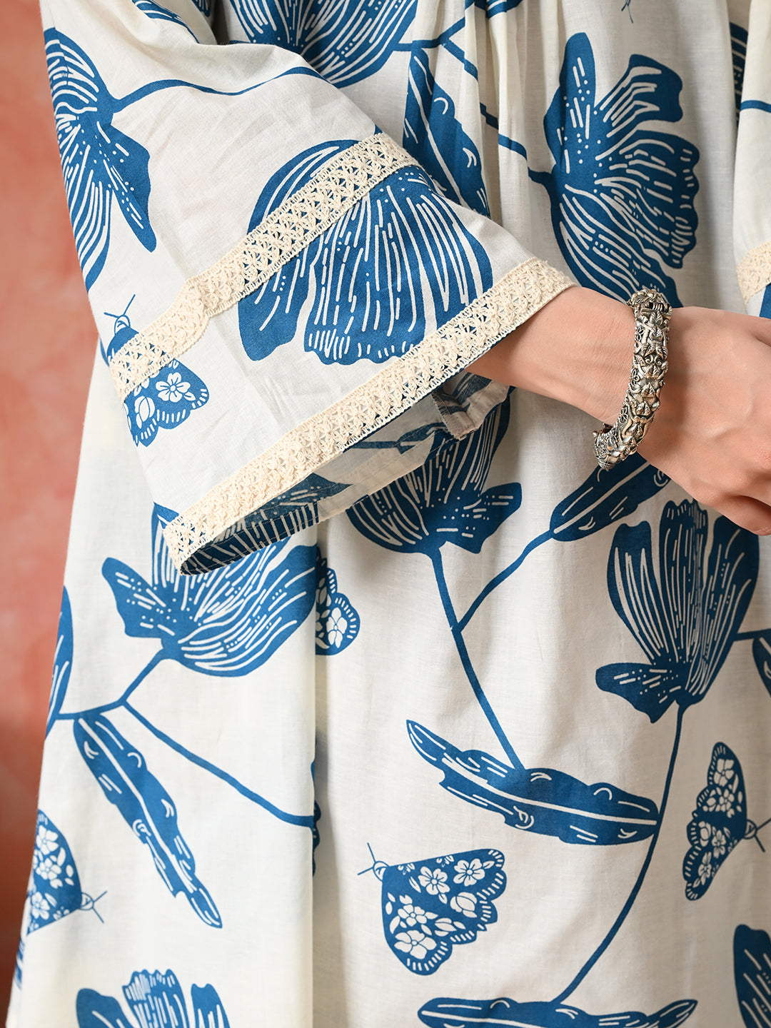 Printed Pure Cotton A-Line Kurta With Palazzos