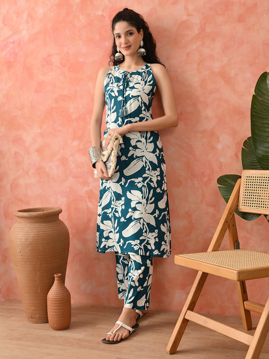 Women Floral Printed Kurta with Palazzo