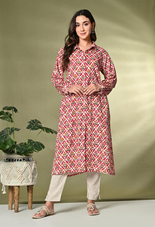 Printed A-Line Kurta