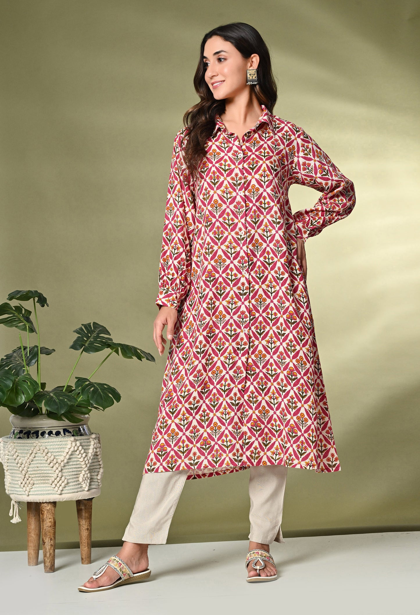 Printed A-Line Kurta