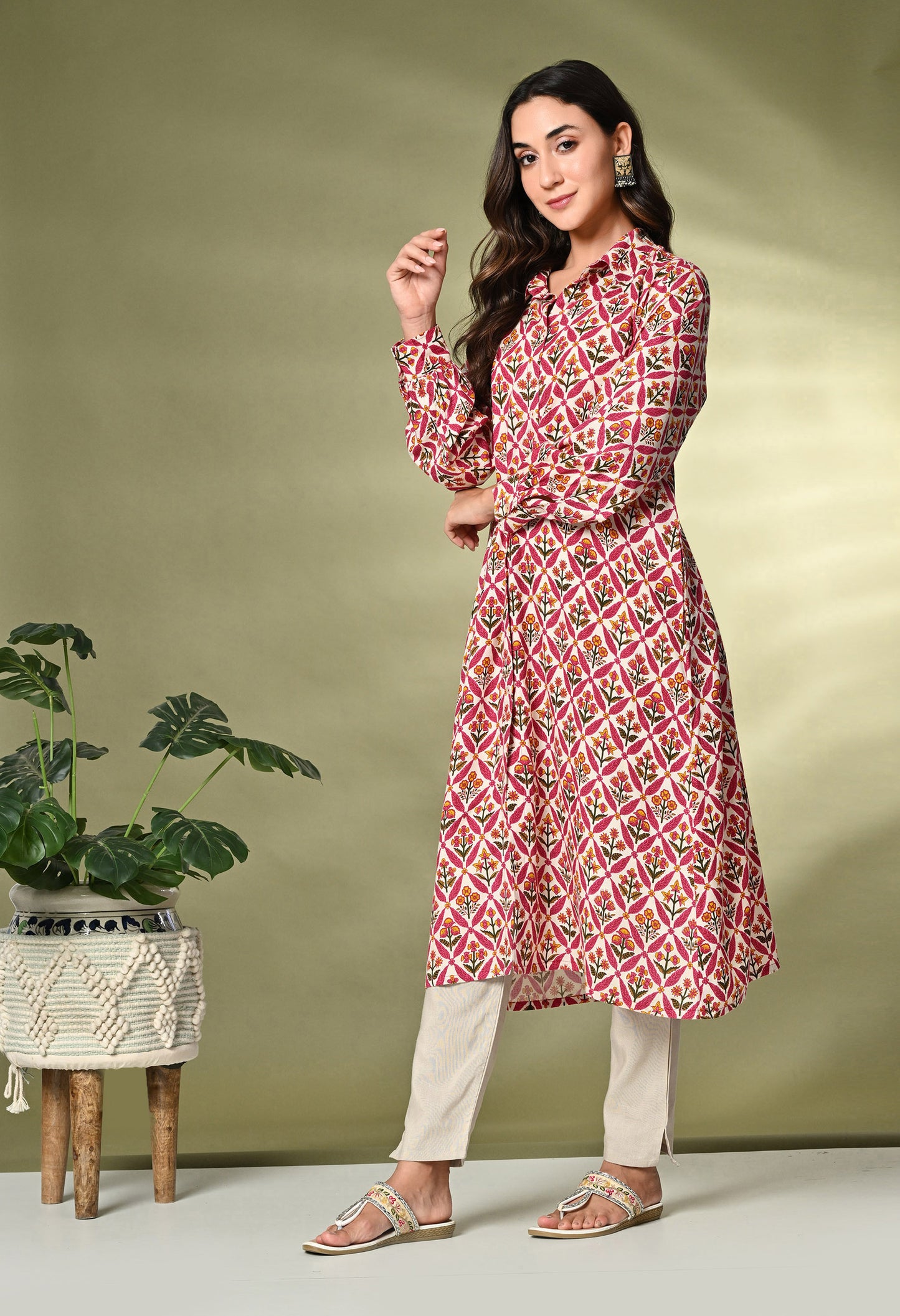 Printed A-Line Kurta