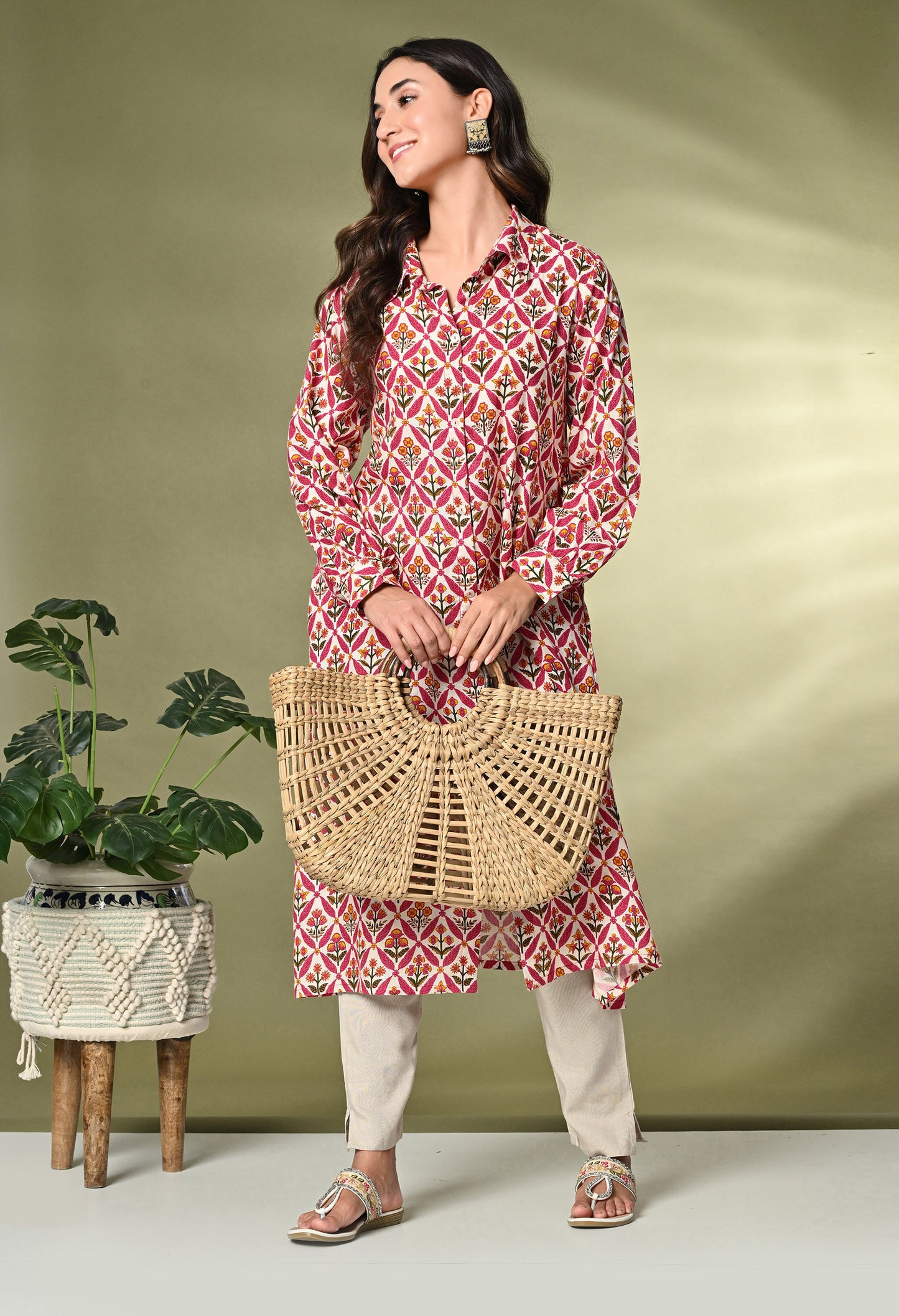Printed A-Line Kurta