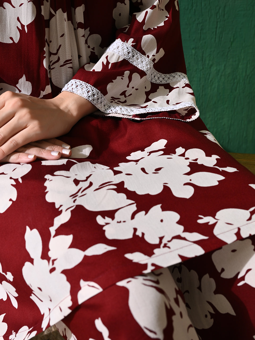 Printed A-Line Kurta With Trouser