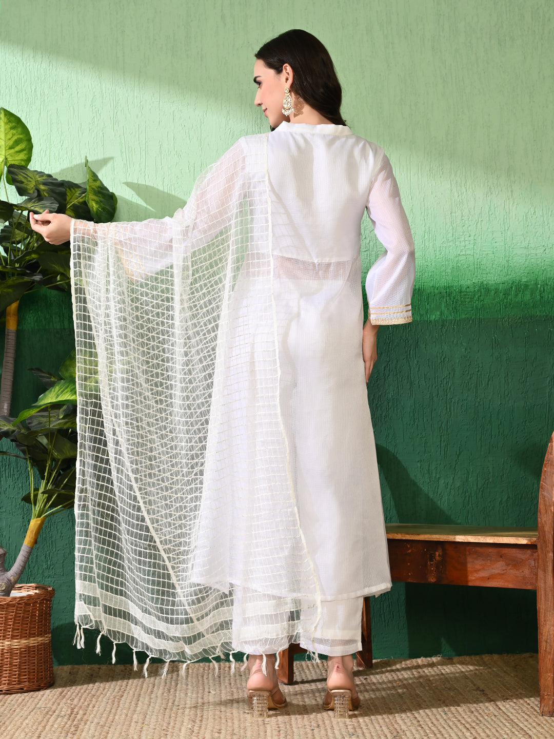 Women Regular Gotta Patti Kurta with Trousers & Dupatta