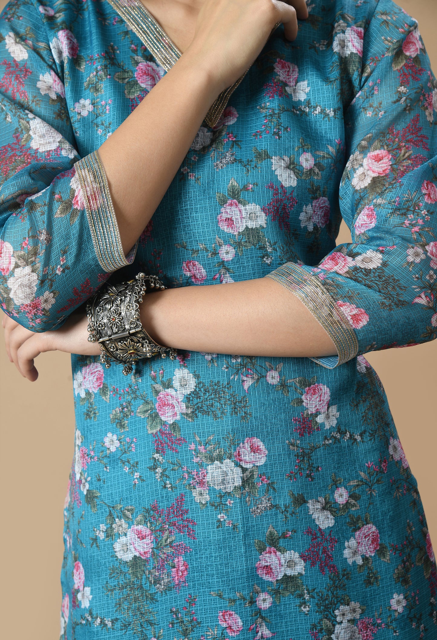 Floral Printed A-Line Kurta
