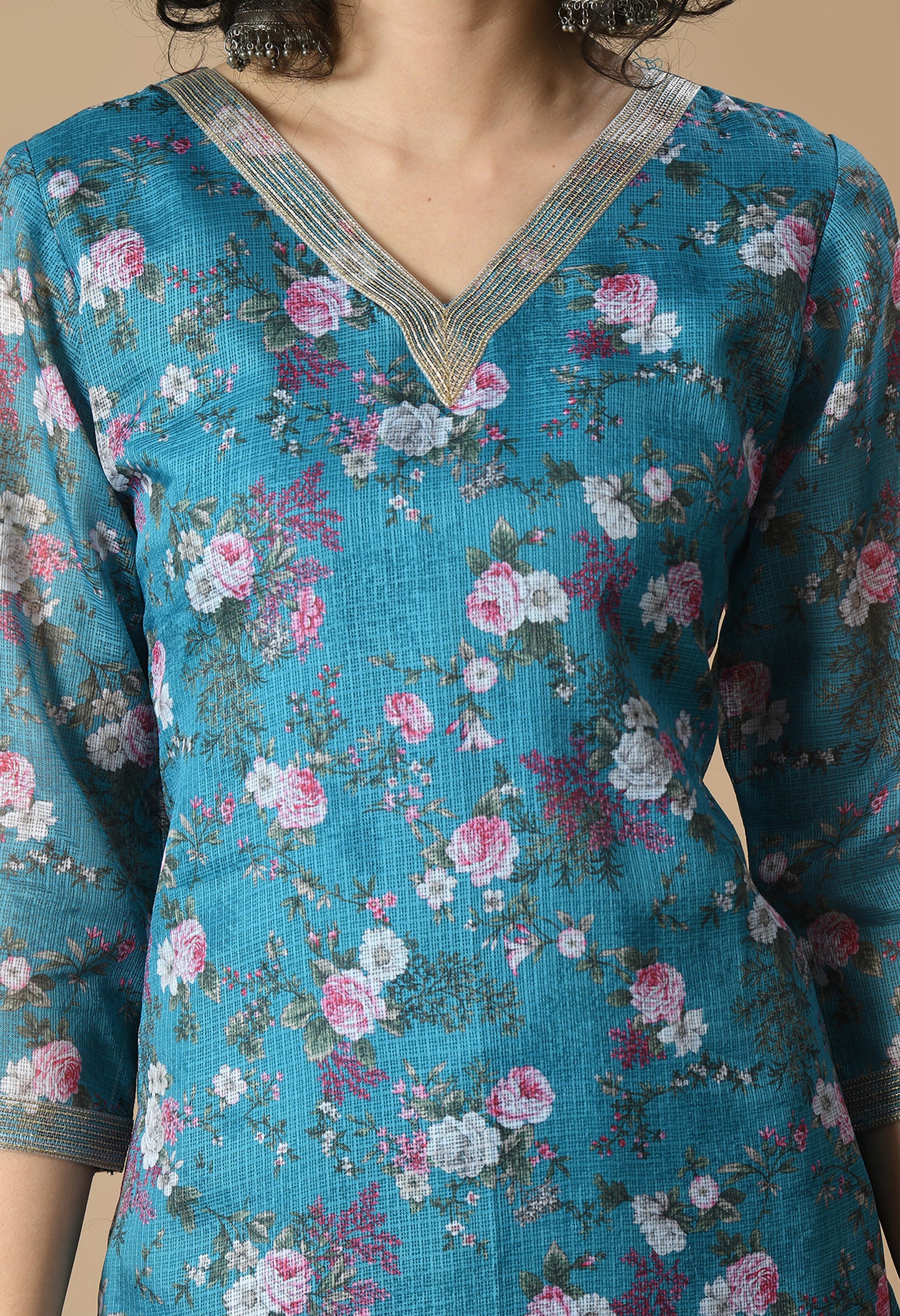 Floral Printed A-Line Kurta