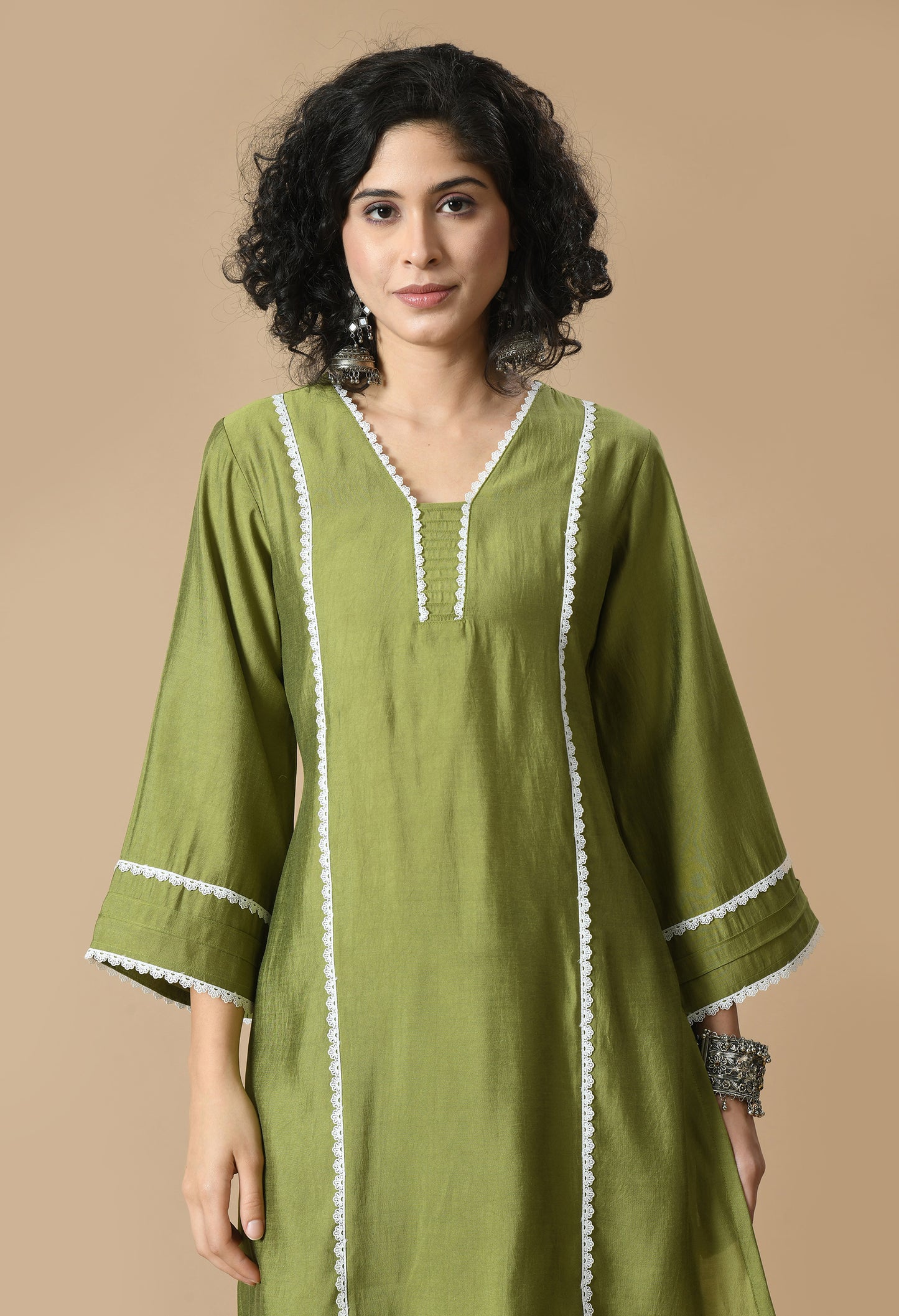 V-Neck Kurta with Palazzos