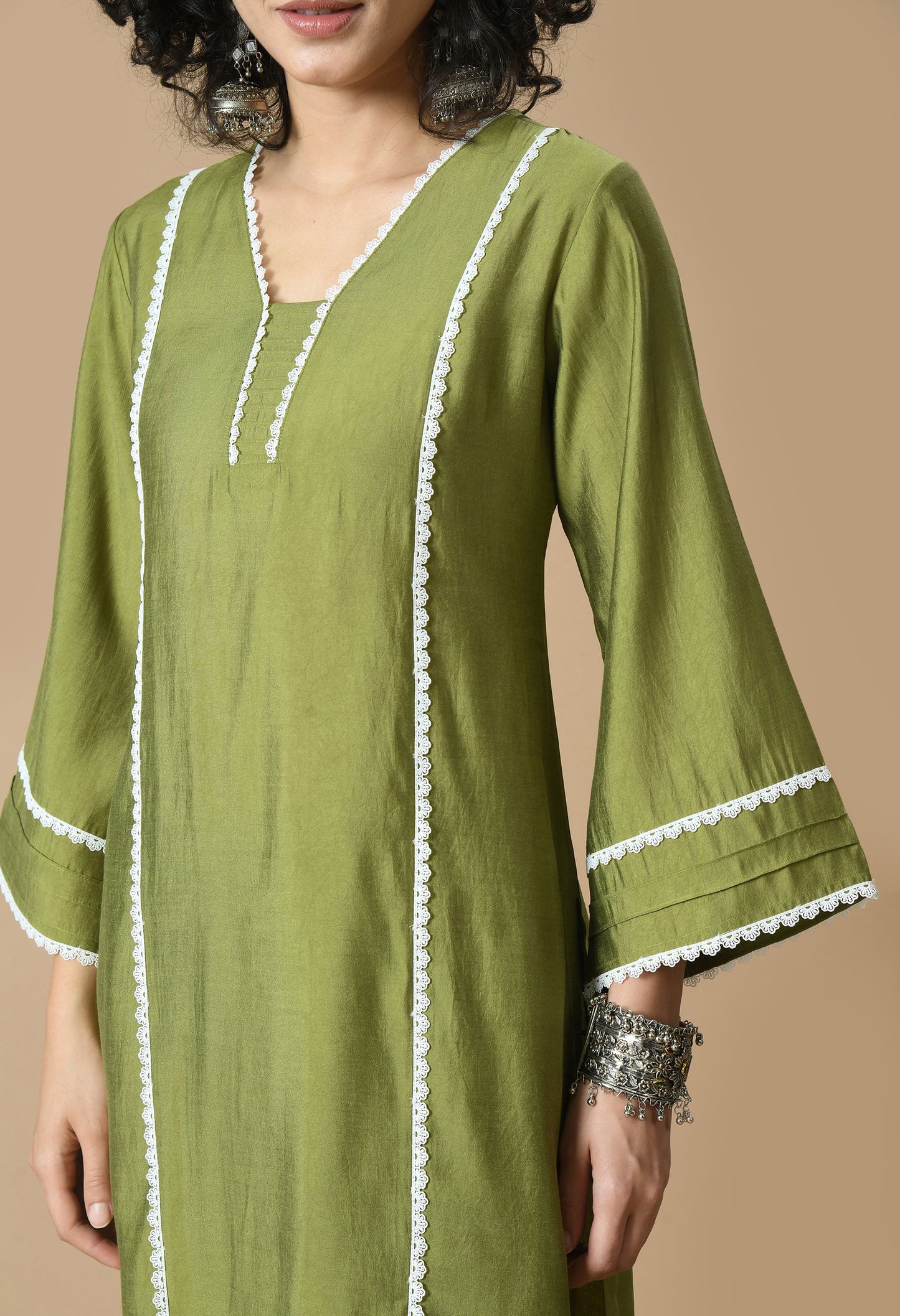 V-Neck Kurta with Palazzos